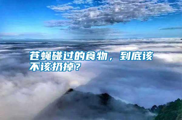 蒼蠅碰過的食物，到底該不該扔掉？