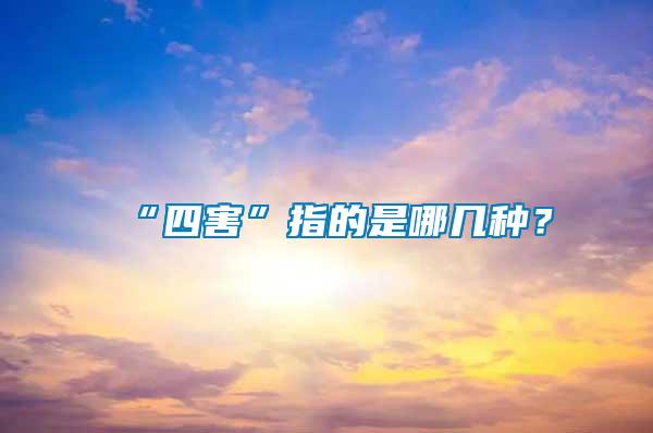 “四害”指的是哪幾種？