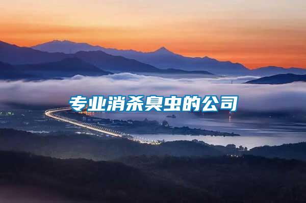 專業消殺臭蟲的公司