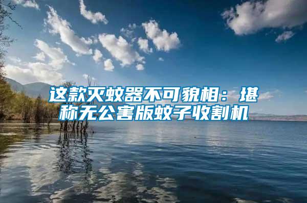 這款滅蚊器不可貌相：堪稱(chēng)無(wú)公害版蚊子收割機(jī)