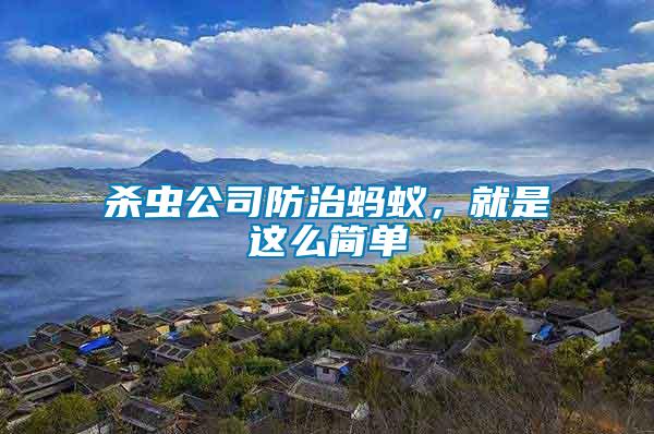 殺蟲公司防治螞蟻，就是這么簡(jiǎn)單