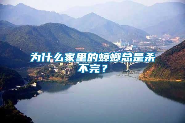為什么家里的蟑螂總是殺不完？
