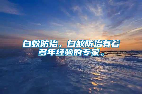 白蟻防治，白蟻防治有著多年經驗的專家。