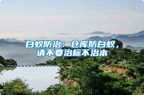 白蟻防治：倉庫防白蟻，請不要治標不治本