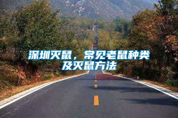 深圳滅鼠，常見老鼠種類及滅鼠方法