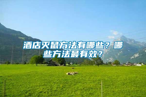 酒店滅鼠方法有哪些？哪些方法最有效？