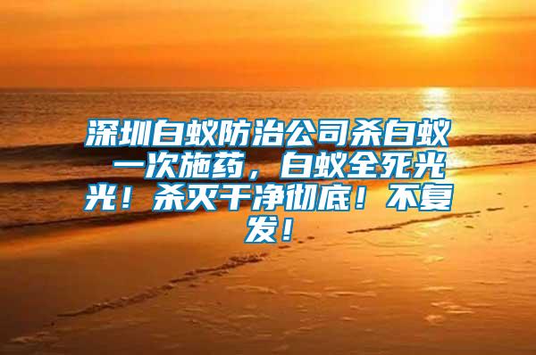 深圳白蟻防治公司殺白蟻 一次施藥，白蟻全死光光！殺滅干凈徹底！不復發！
