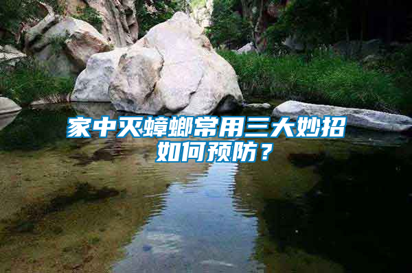 家中滅蟑螂常用三大妙招 如何預(yù)防？