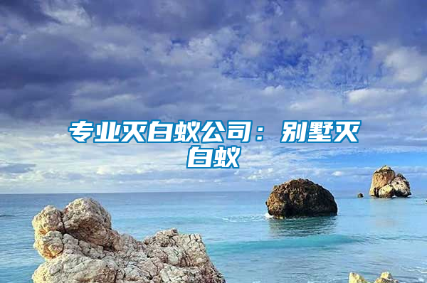 專業滅白蟻公司：別墅滅白蟻